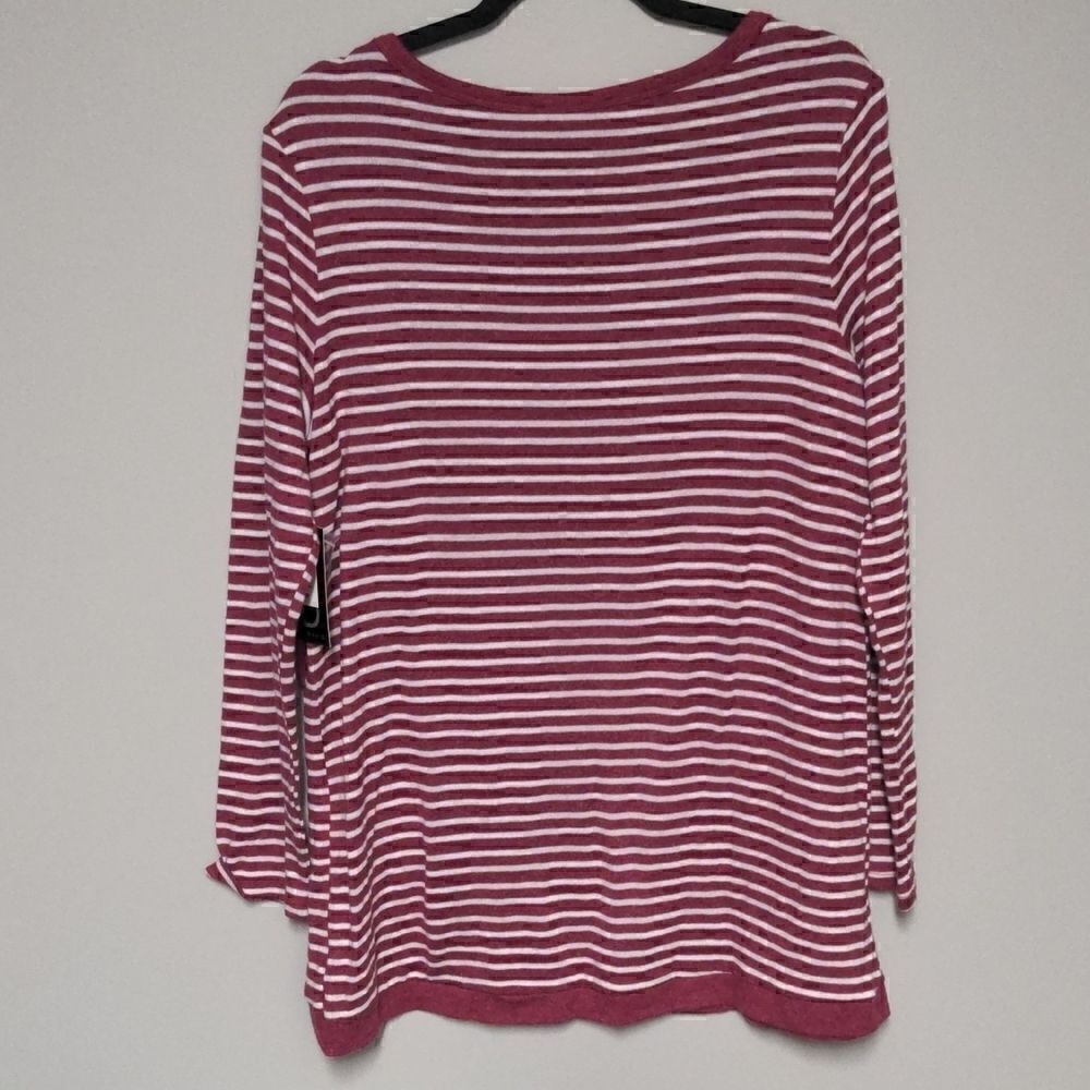 Fred David Red and White Striped Sweater NWT - Picture 4 of 5